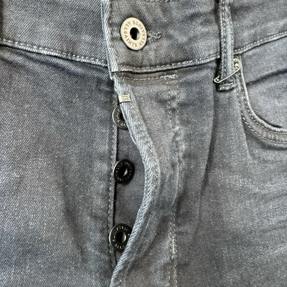 Allsaints Cigarette Midnight Navy Mens Button Fly Jeans Size 32X31